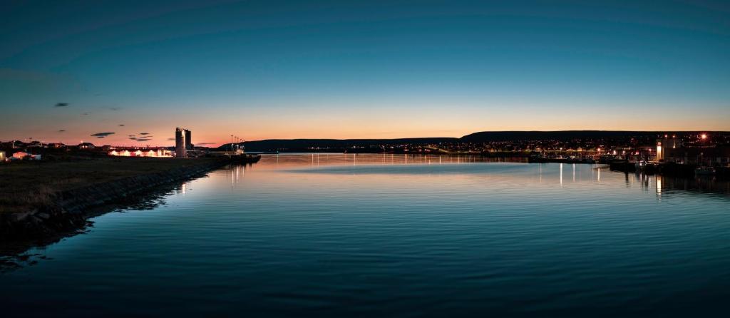 Vadsø harbour at blue hour
