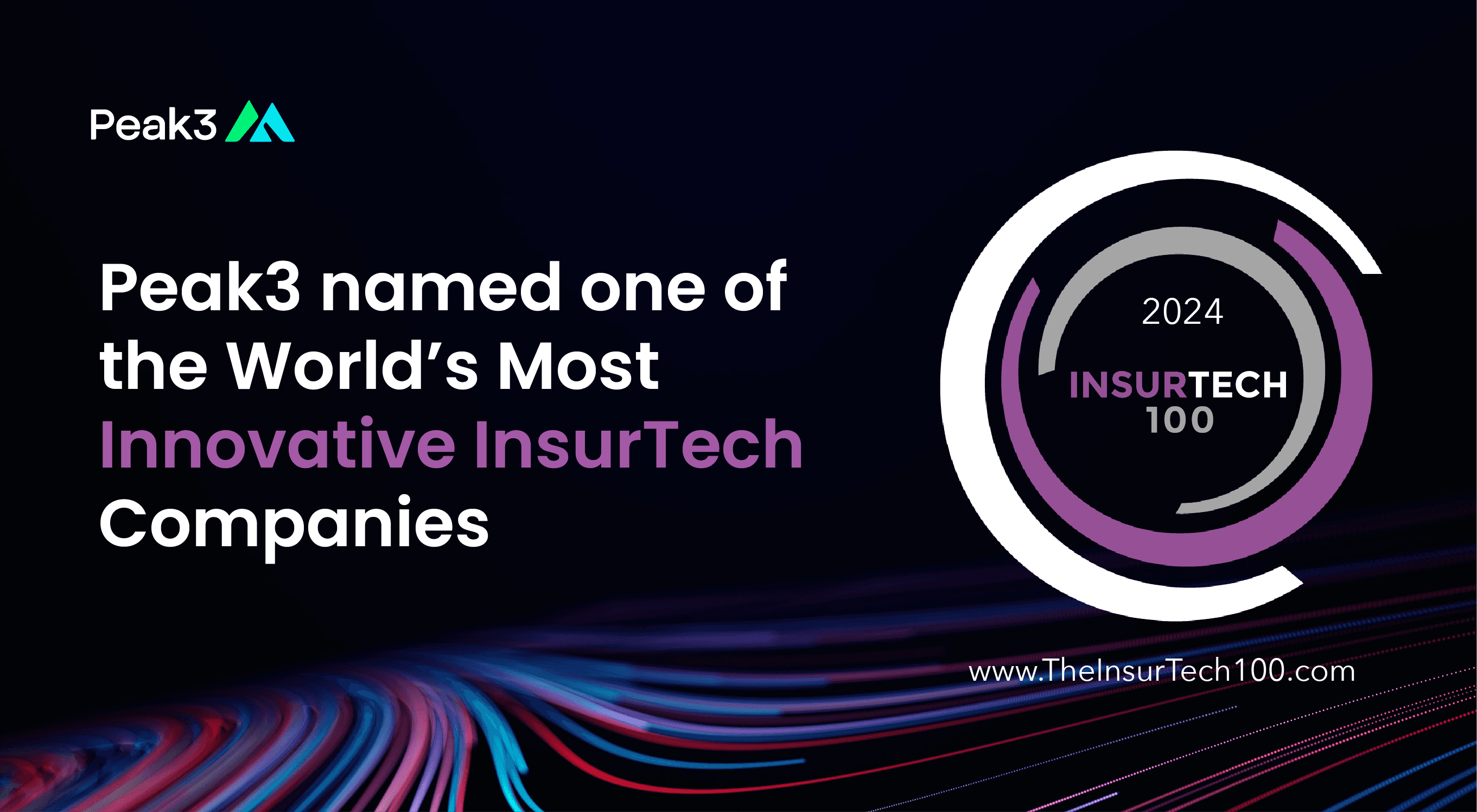Peak3 named one of the world's most innovative insurtech companies 