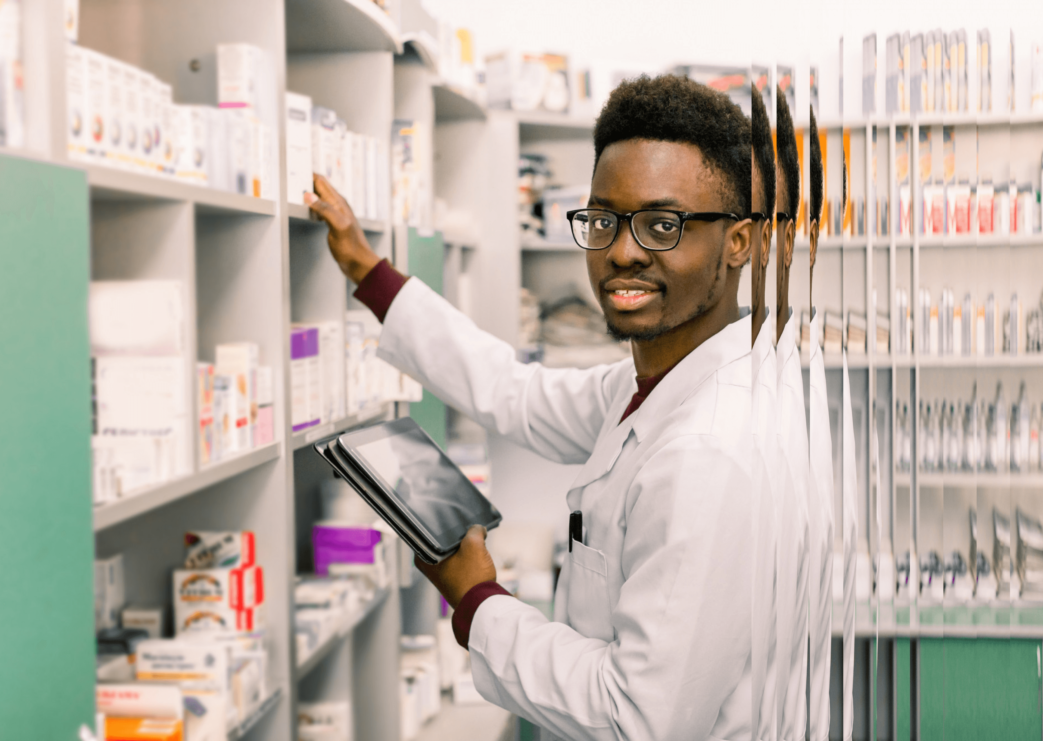 Project hERO image - A pharmacist using the product smiling.