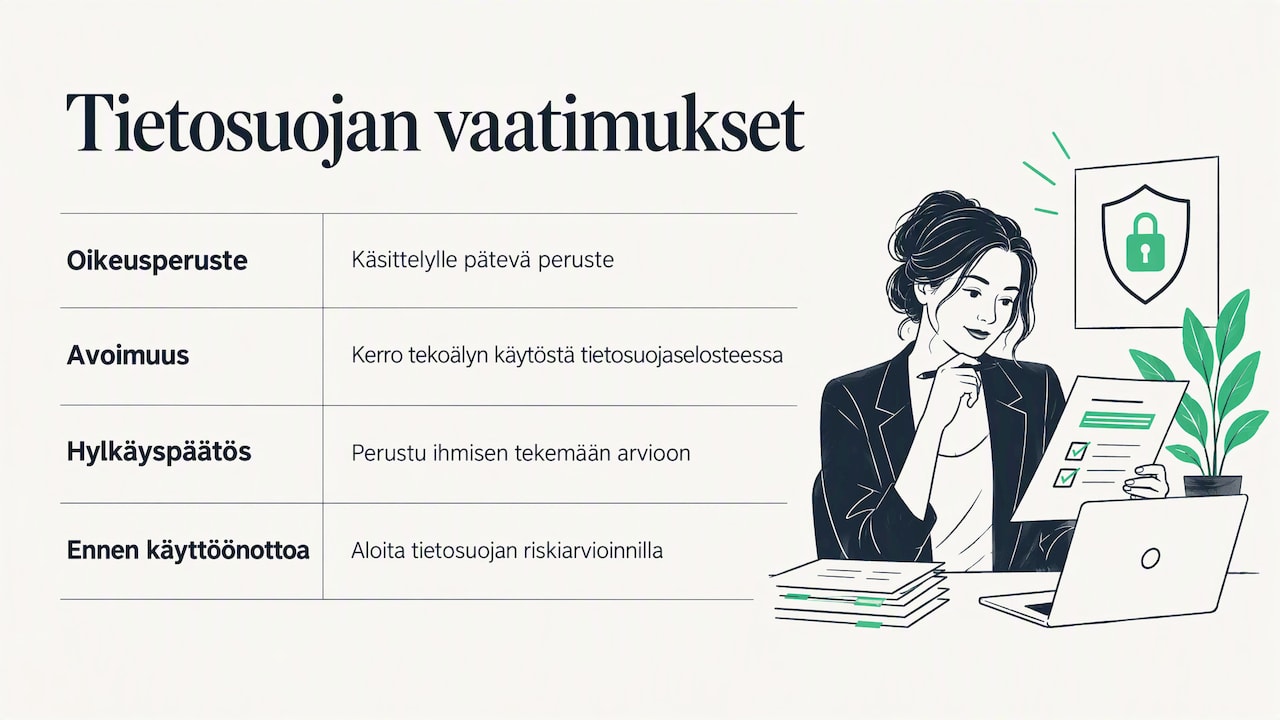 Tietosuoja-asetus ja automaattinen päätöksenteko — overview diagram