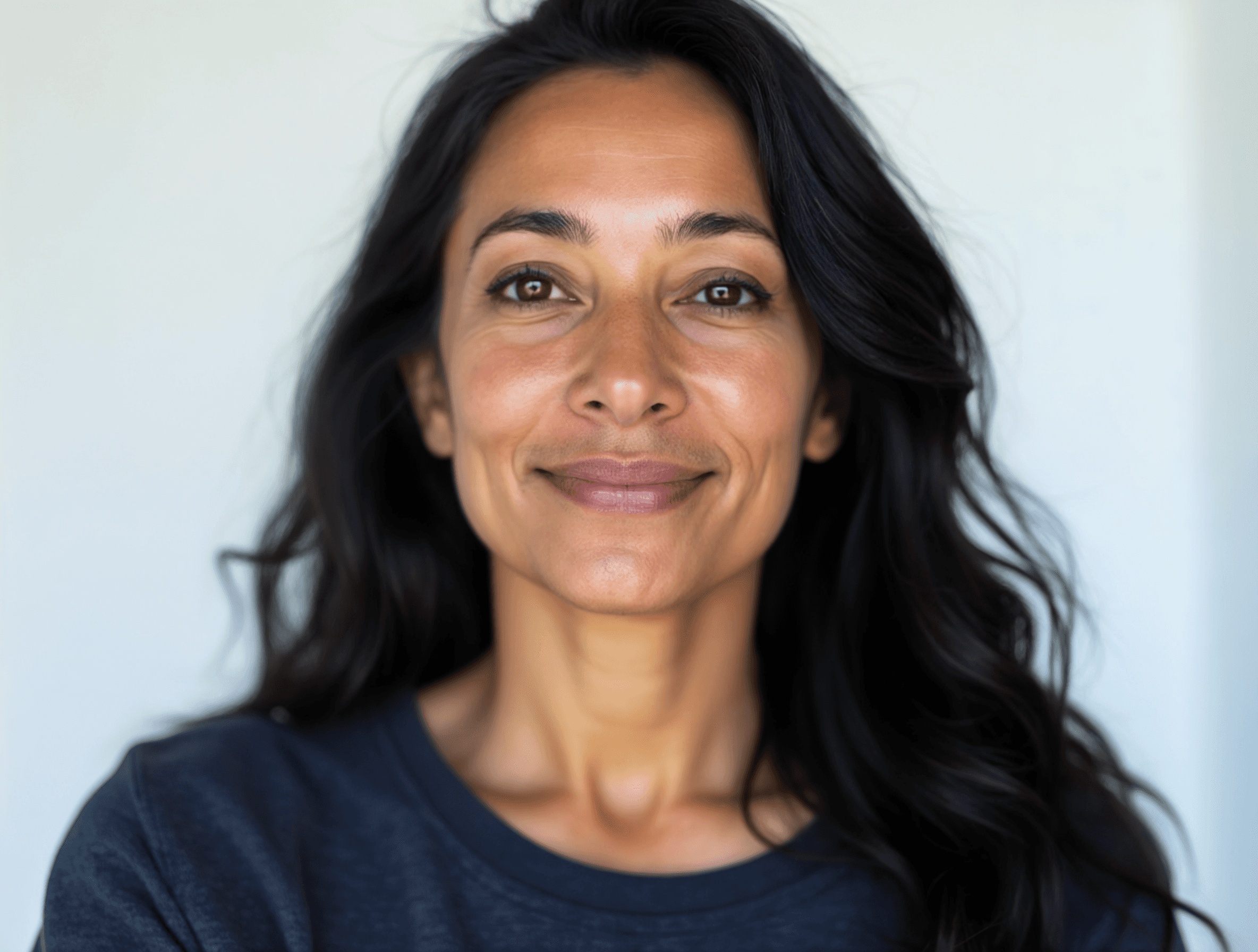 An image of a woman experiencing hirsutism