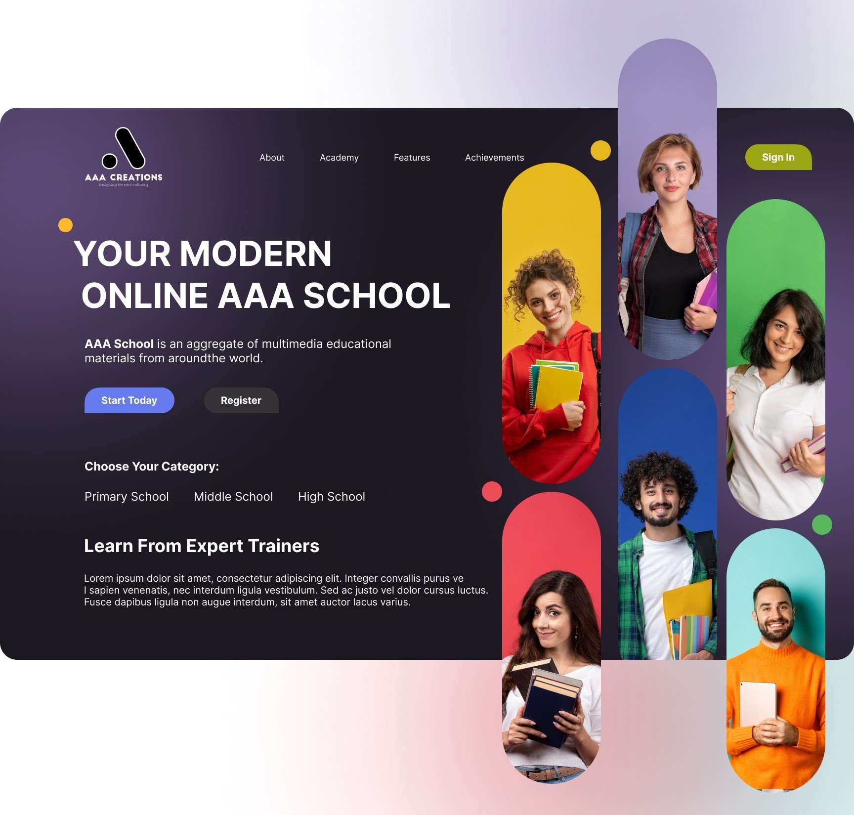 Banking Landing Page - Hero Section