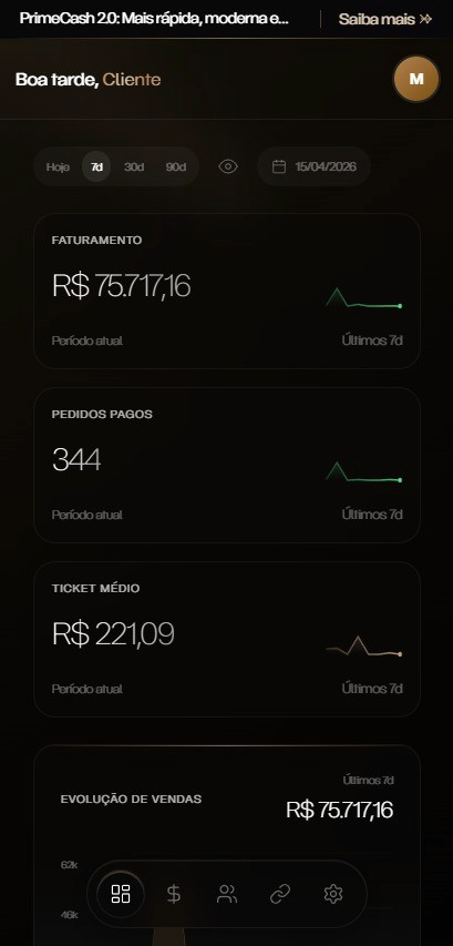 Dashboard PrimeCash