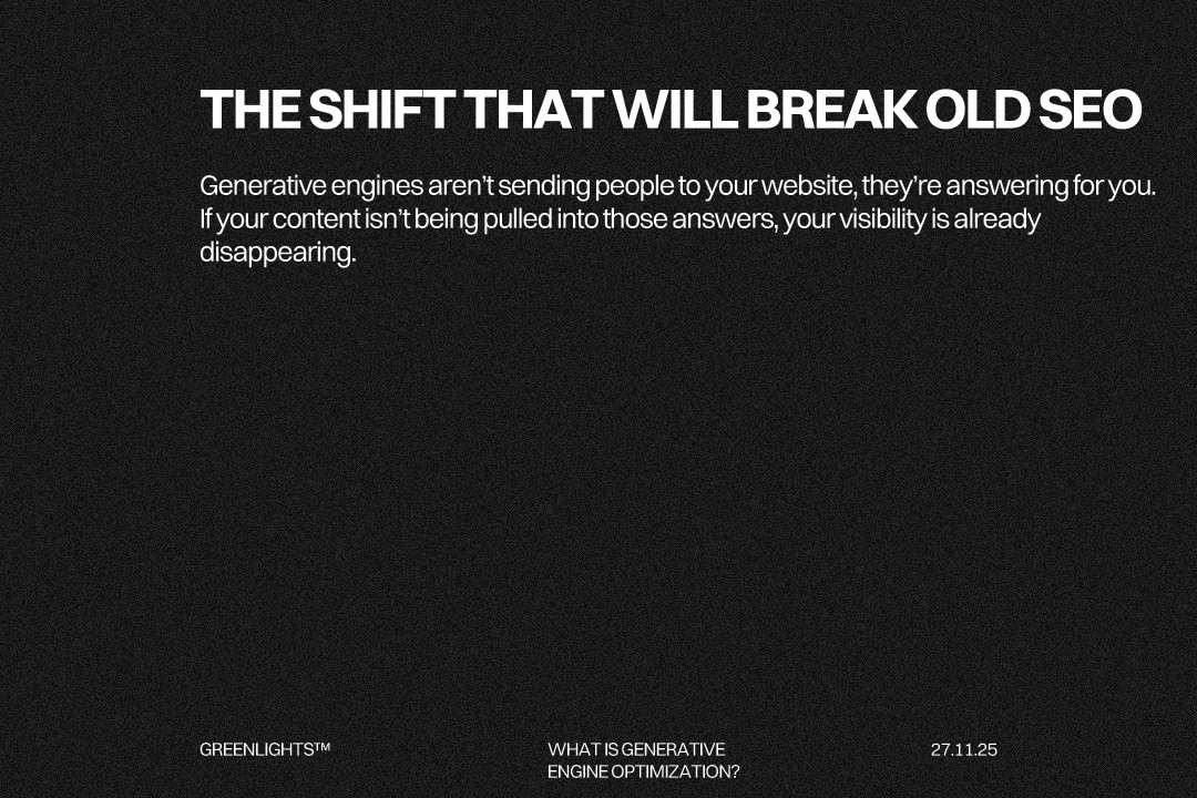 What is generative engine optimization?