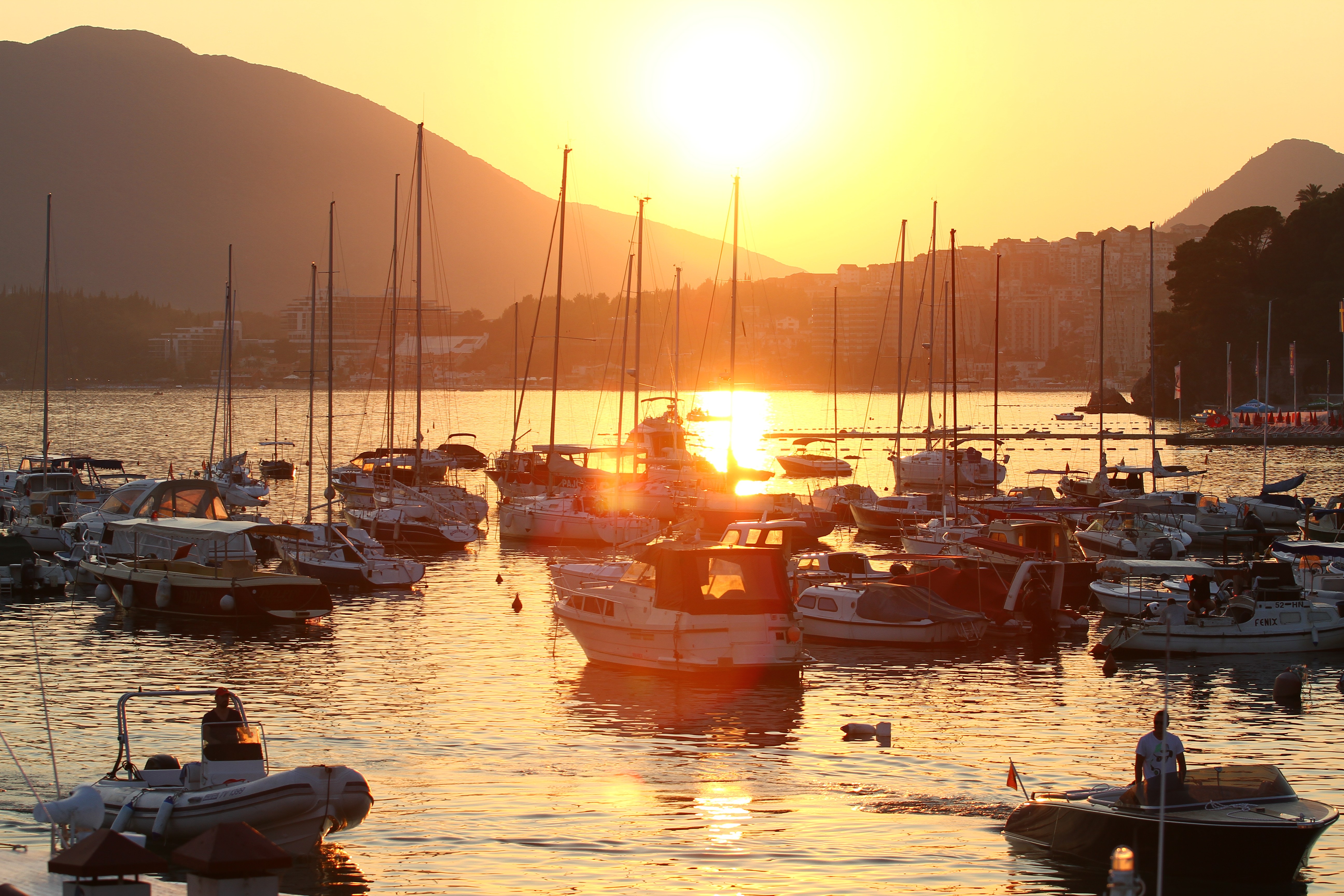 Boats. Sun. Herceg Novi.