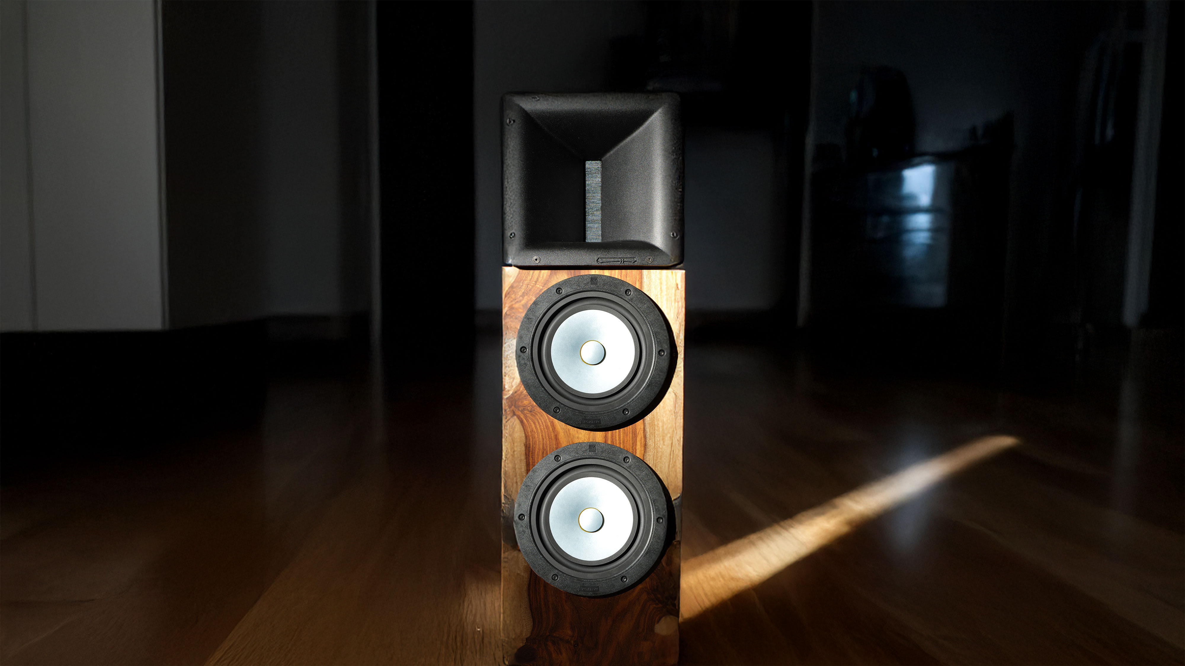Crane Commander speaker in studio lighting