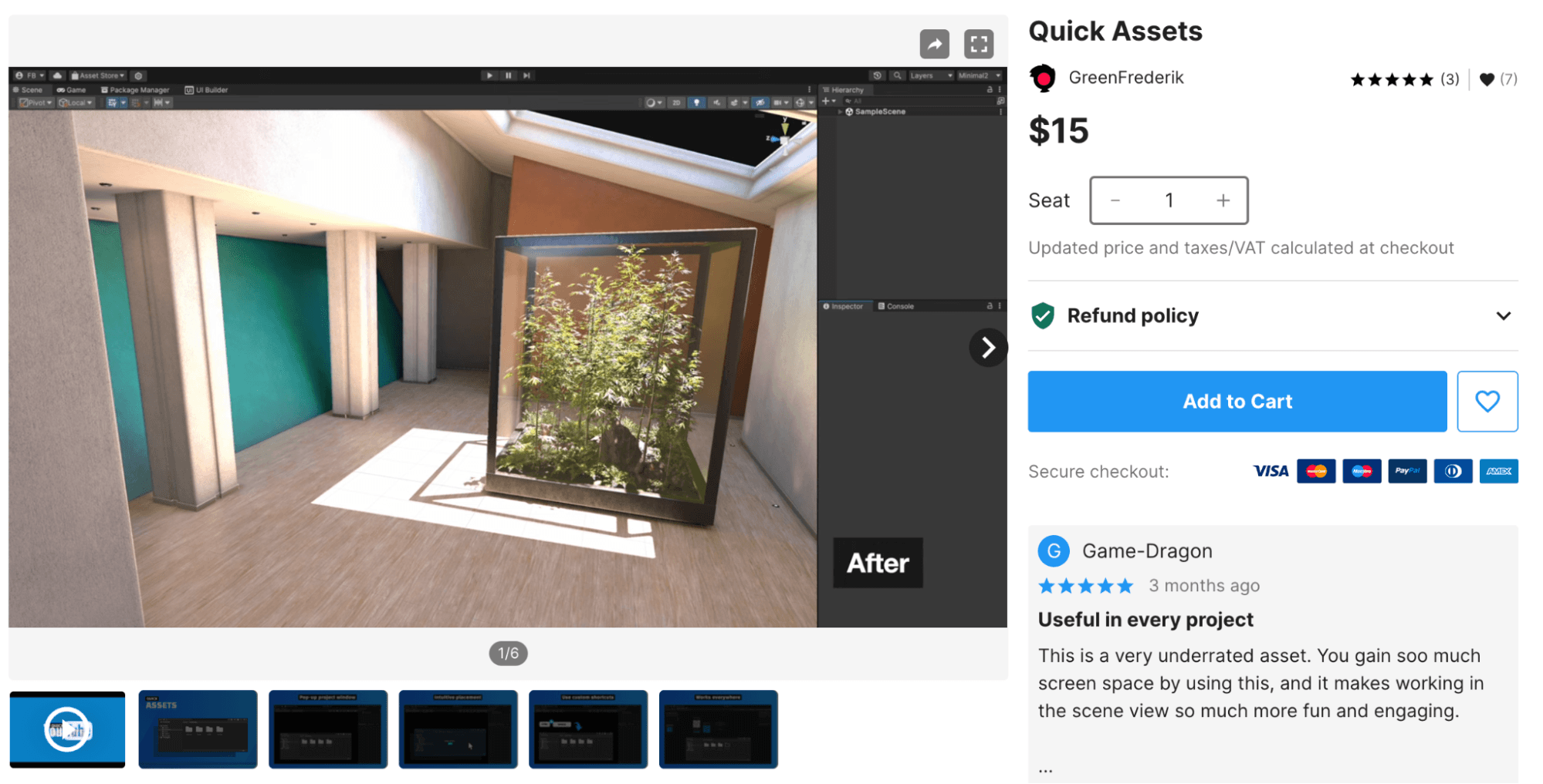 Quick Assets gives you the ability to hide and pop out the Project window, similar to what you might find in Unreal Engine.