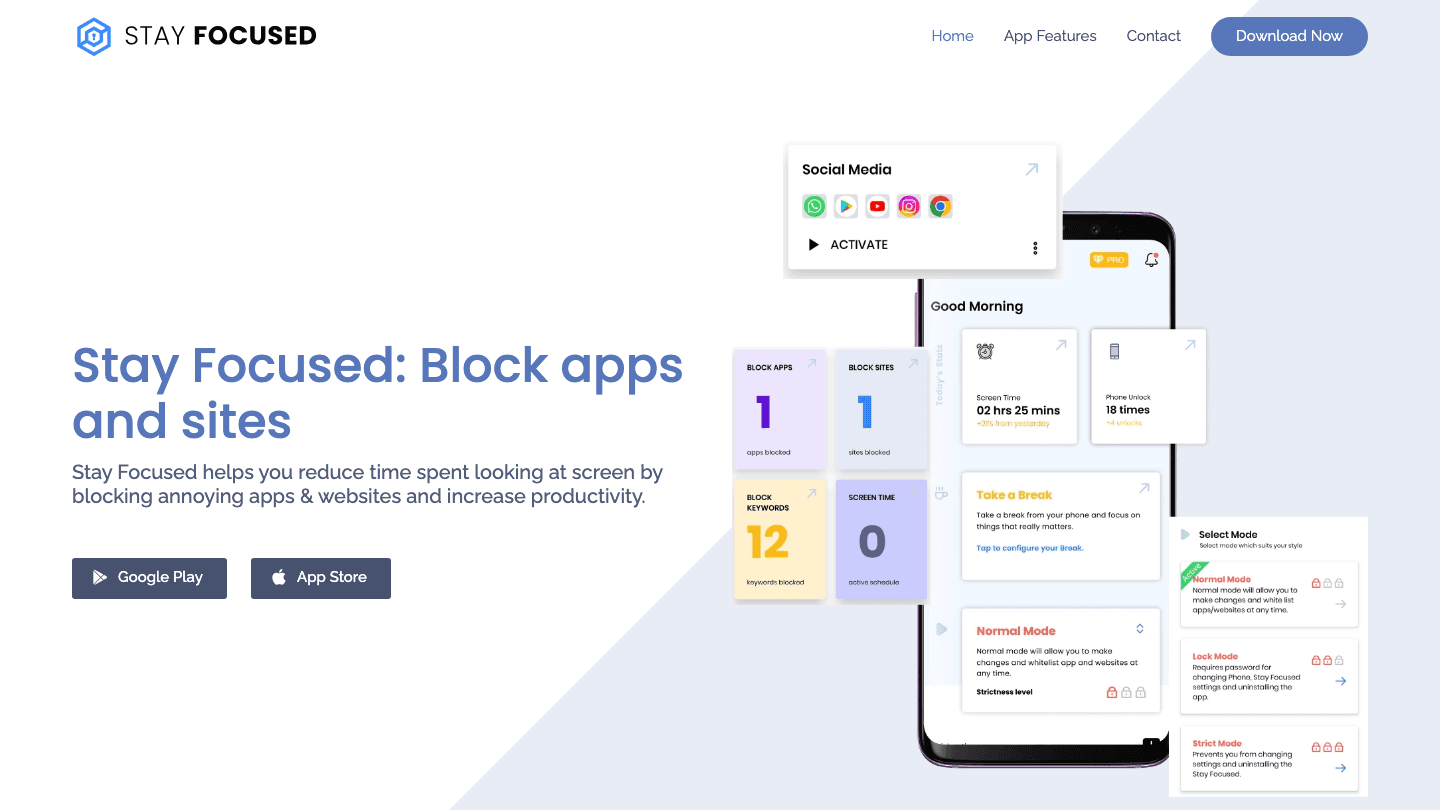 Stay Focused app blocker website