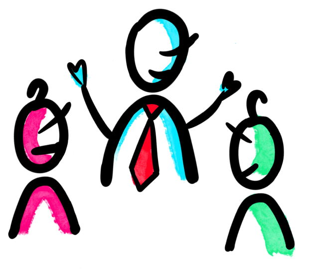 Hand drawing icon of group or organization