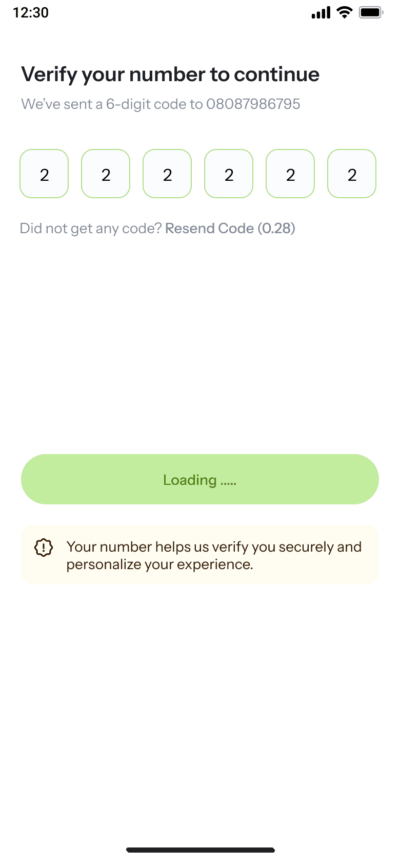 Authentication & Setup, screen 2
