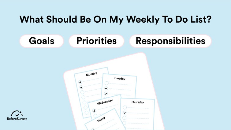 What Should Be On My Weekly To Do List?