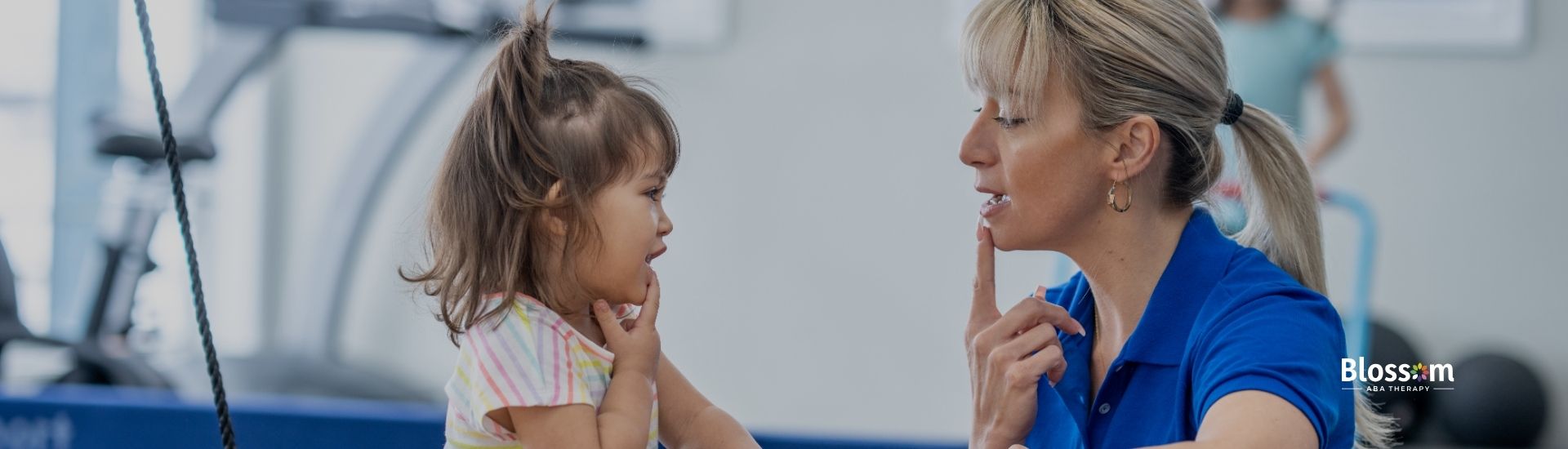 a therapist with her autism student