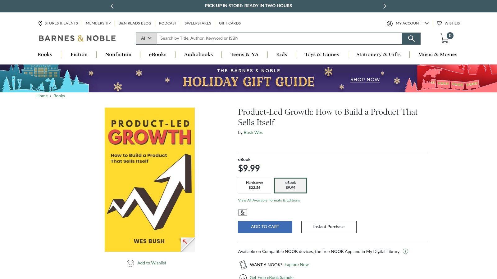 Barnes & Noble (Product-Led Growth book)