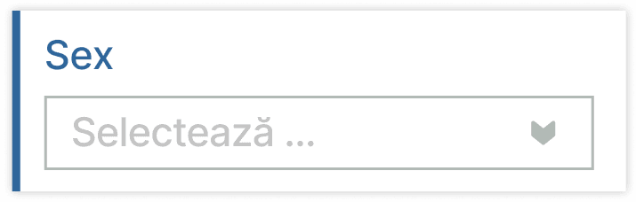 Selectare pacienți după sex