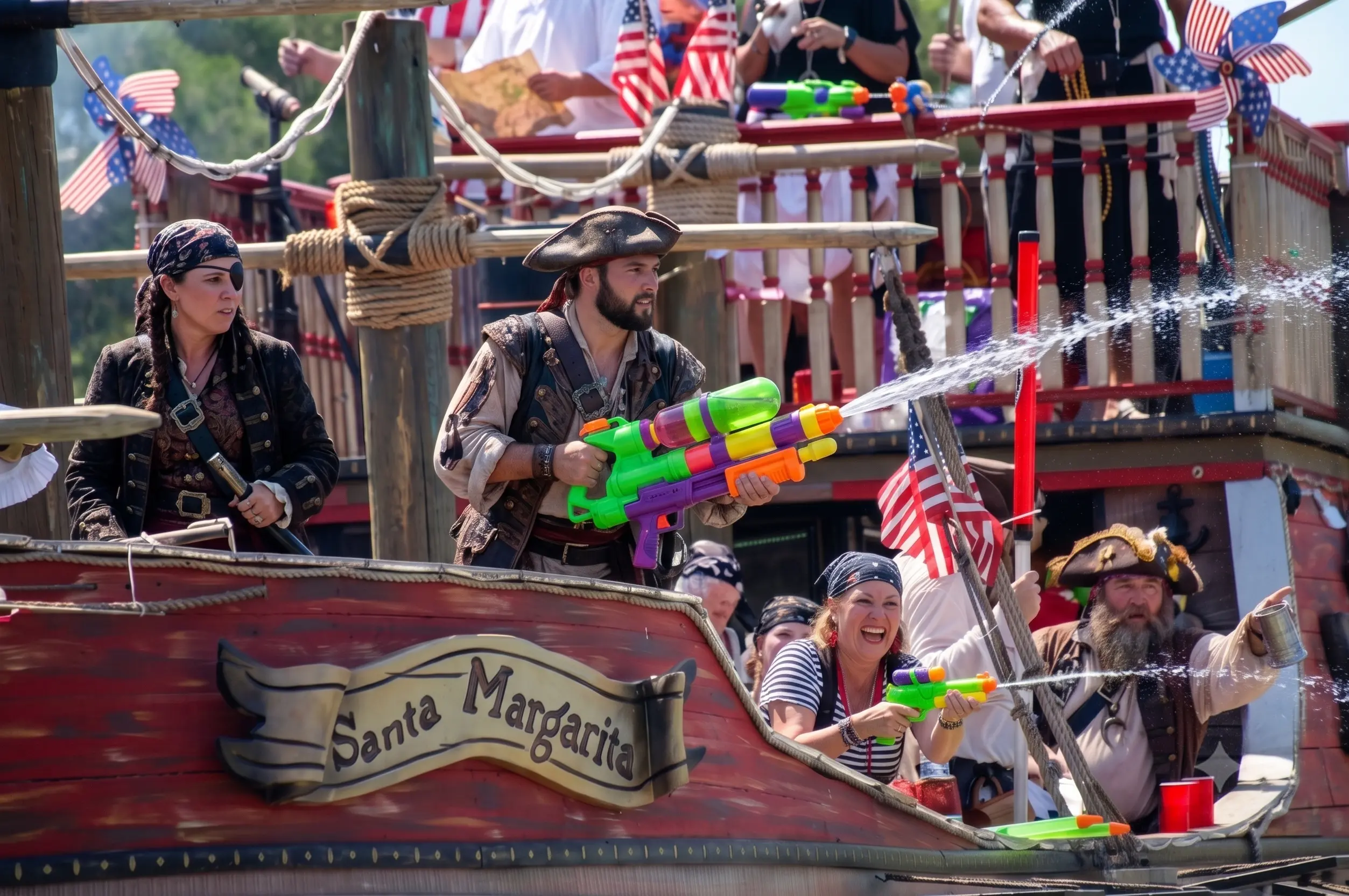 Anna Maria Island water fight parade on the 4th of July