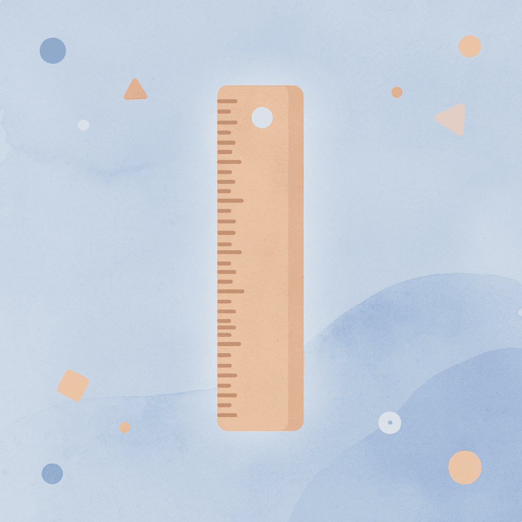 Ruler icon representing t-shirt design measurement - T-Shirt Design Size