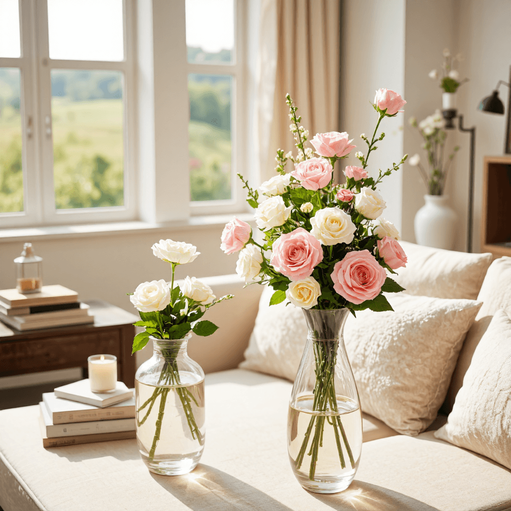 product photography of decorative home interior featuring flowers