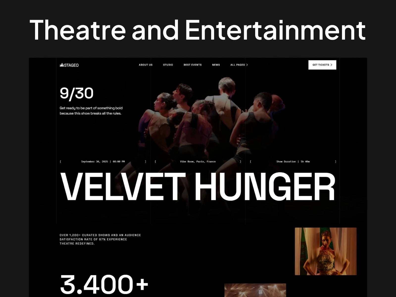 Stageo template on framer