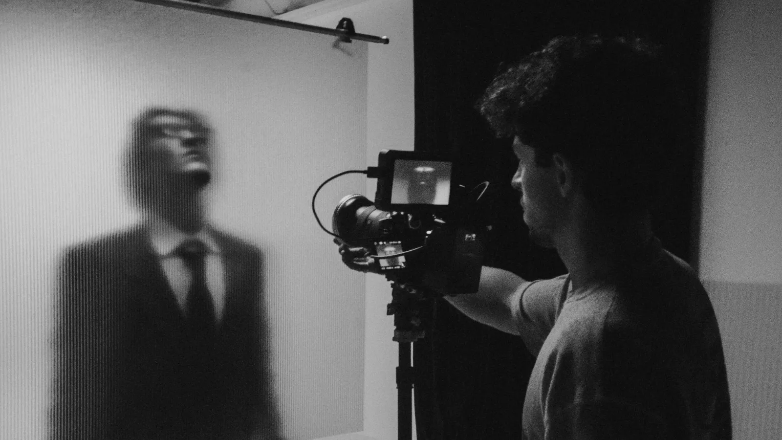 Reilin filming a subject