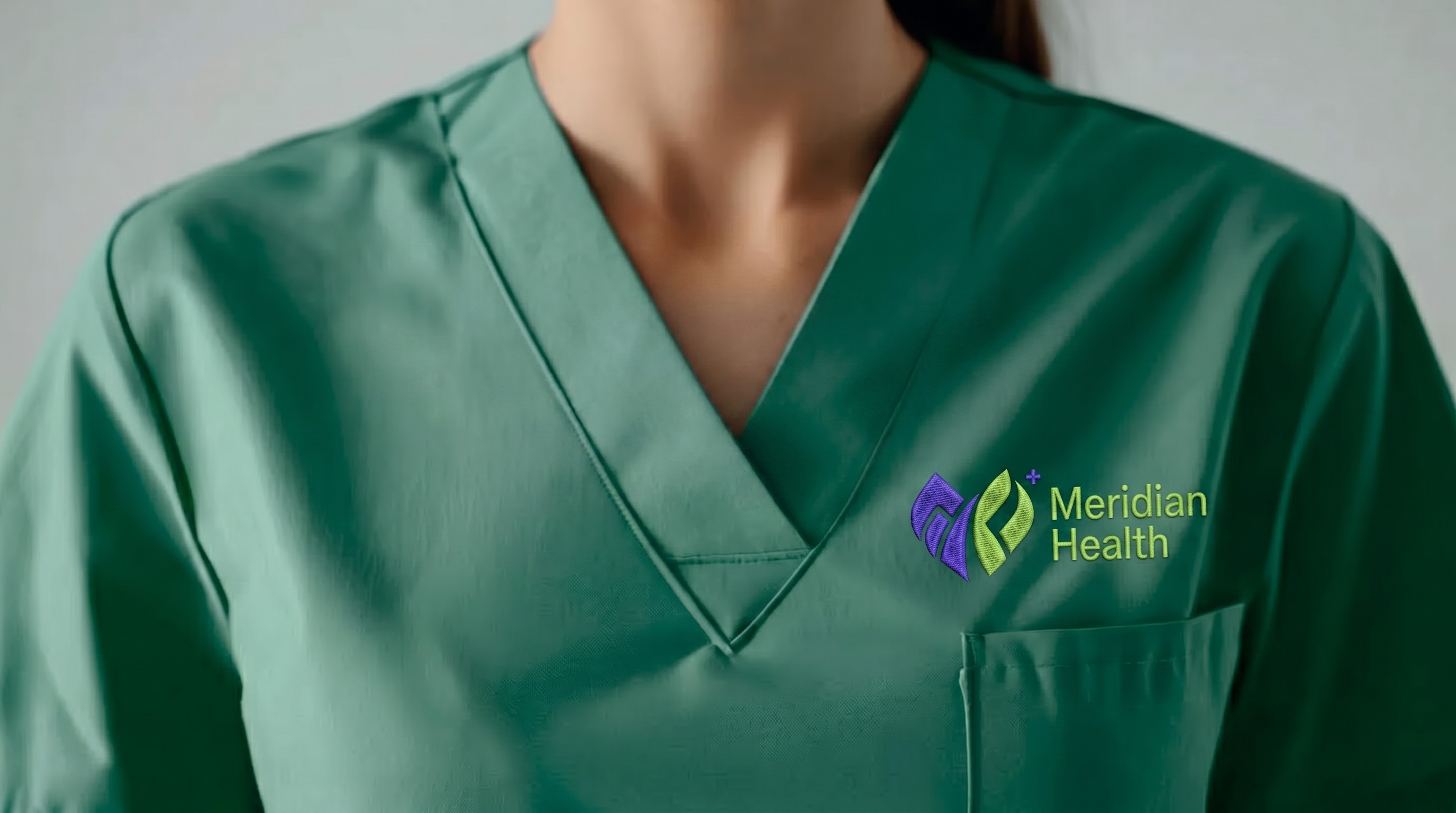a nurse in a medical apron