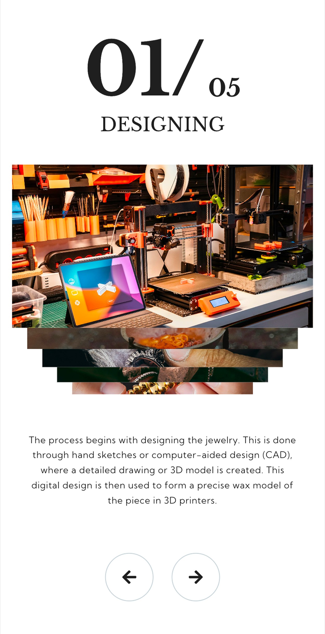 Hira's Gem and Jewelry Website Process Mockup