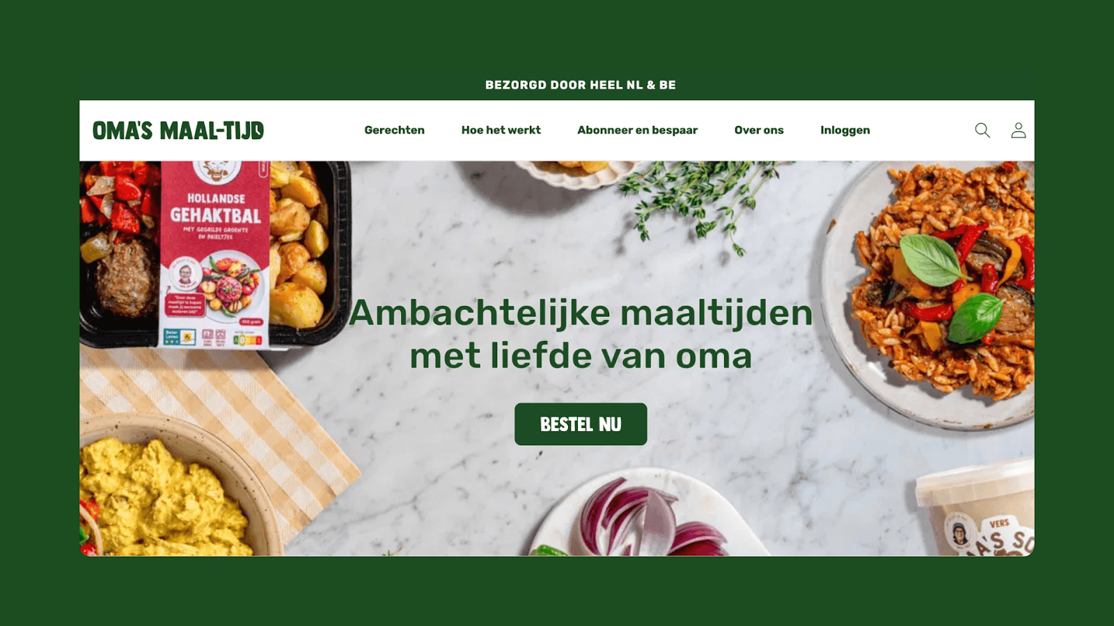 oma's maaltijd home page banner