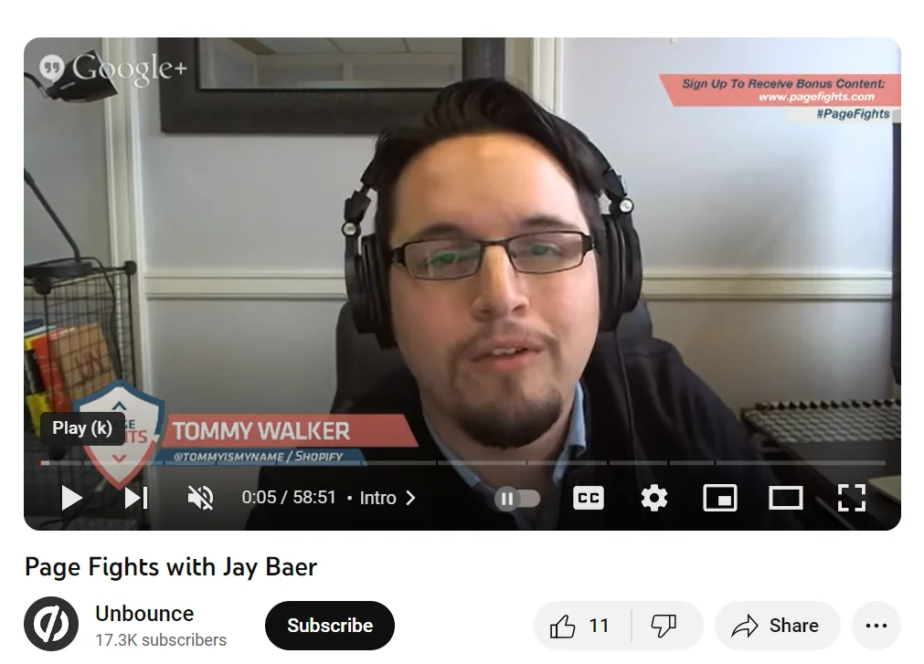 An example of pagefights b2b content marketing