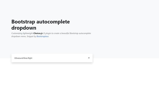 Bootstrap autocomplete dropdown - Template Sherpa