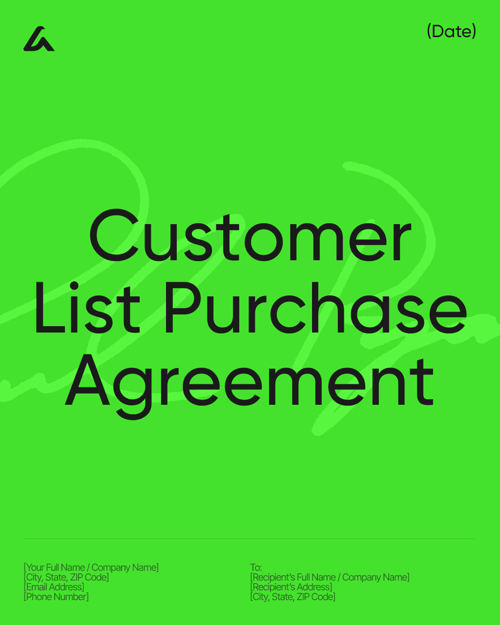 Customer List Purchase Agreement