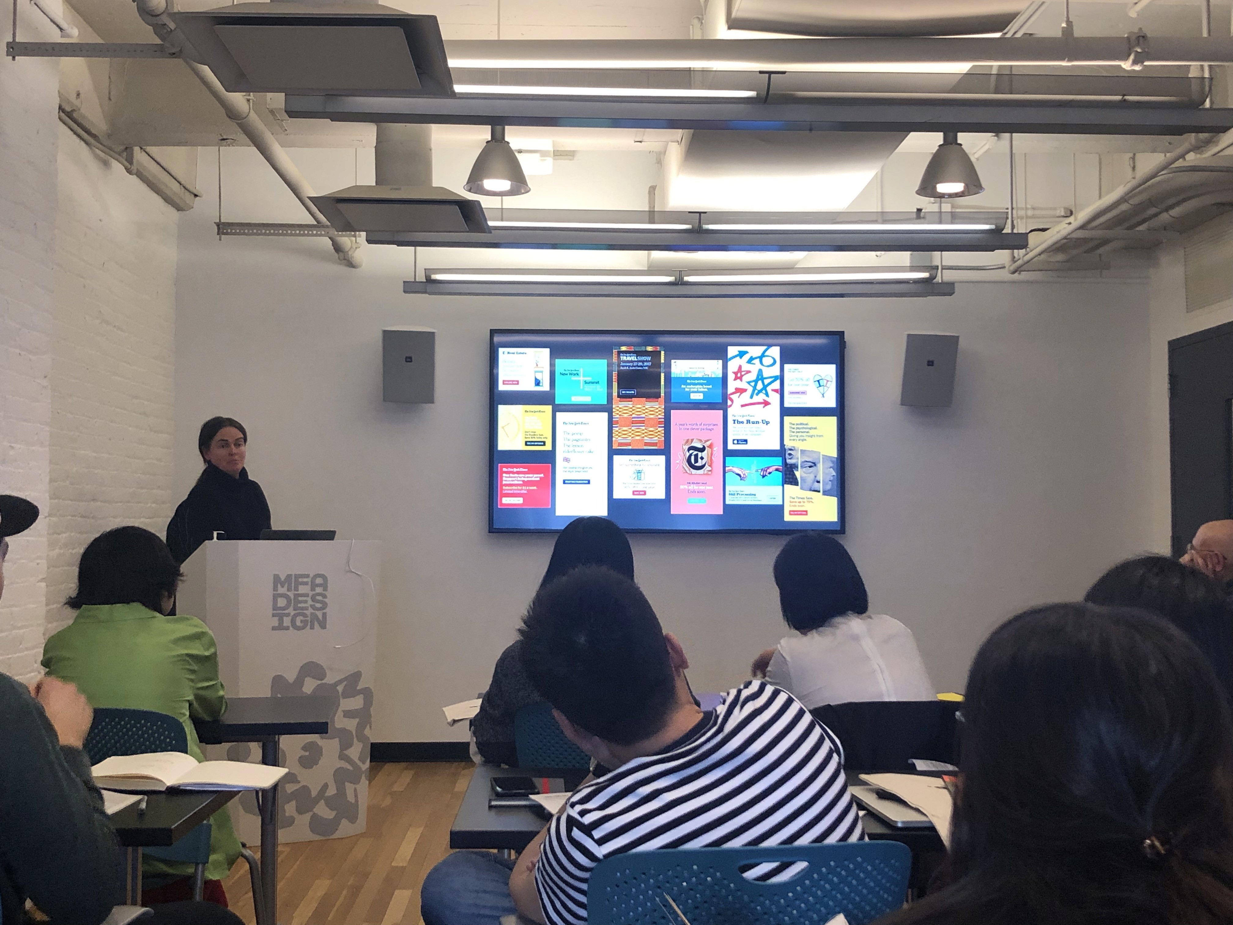 Laura Forde guest lecture, showing slides