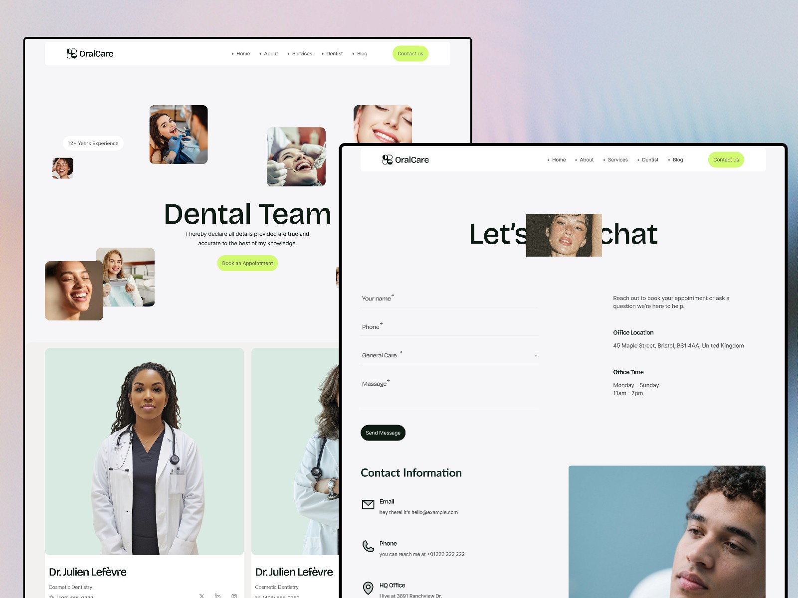 Oral Care — 专业动效医疗健康网站设计灵感