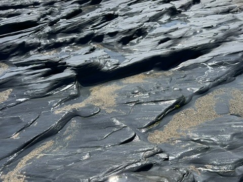 blue sky and white clouds over the sea