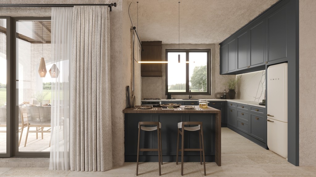 Master bedroom in garden house