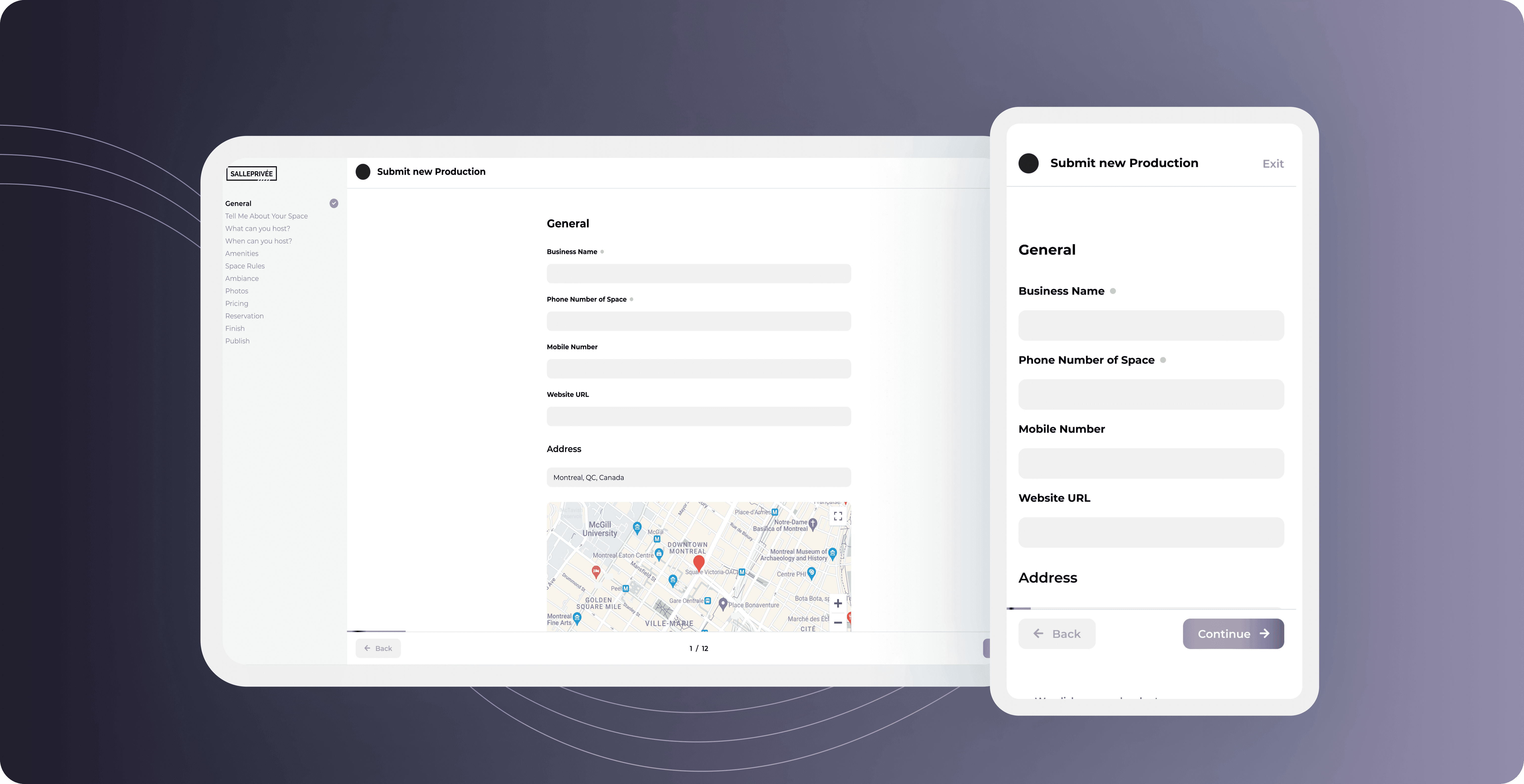 Host Onboarding Screens