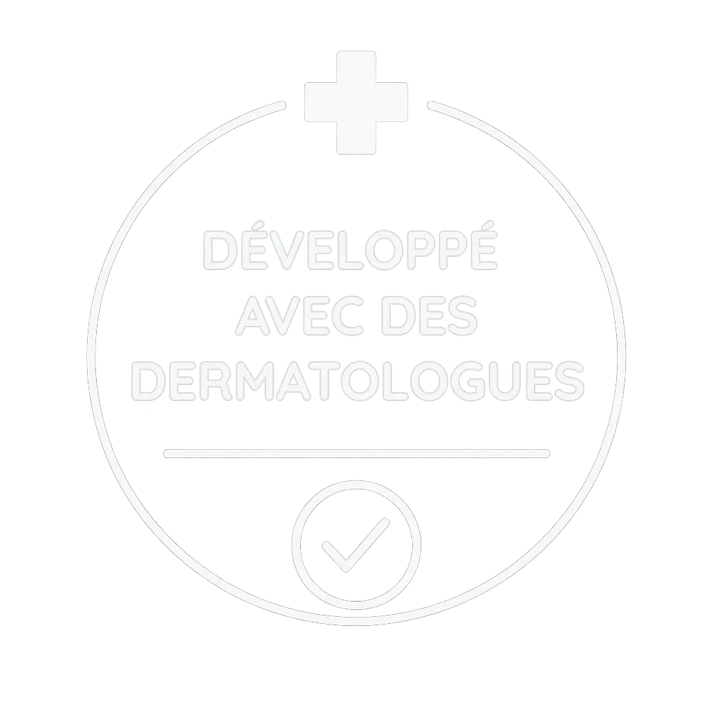 Badge développé avec des dermatologues