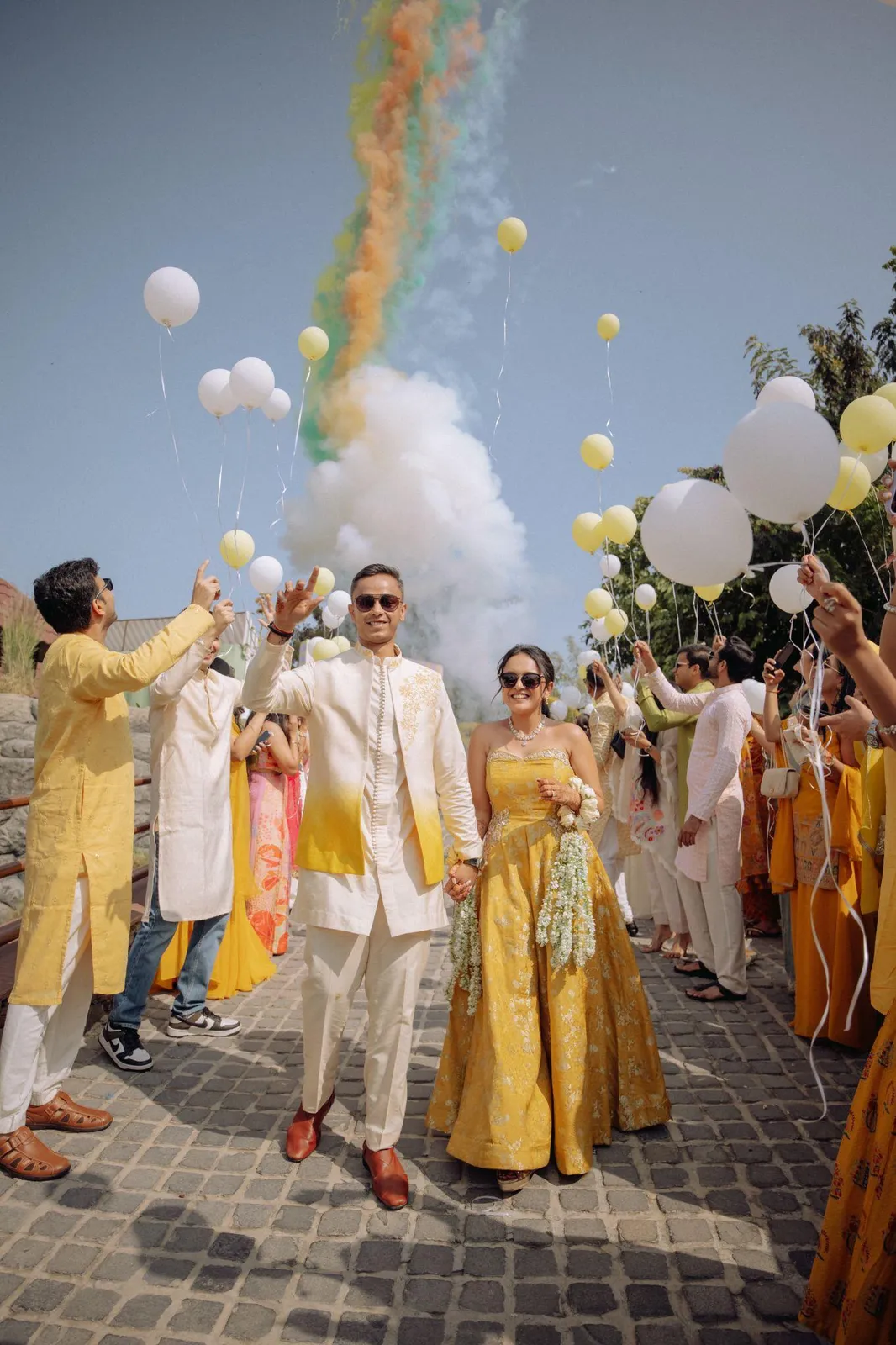 Haldi stalls and festivity — Simran and Shivanshu real wedding