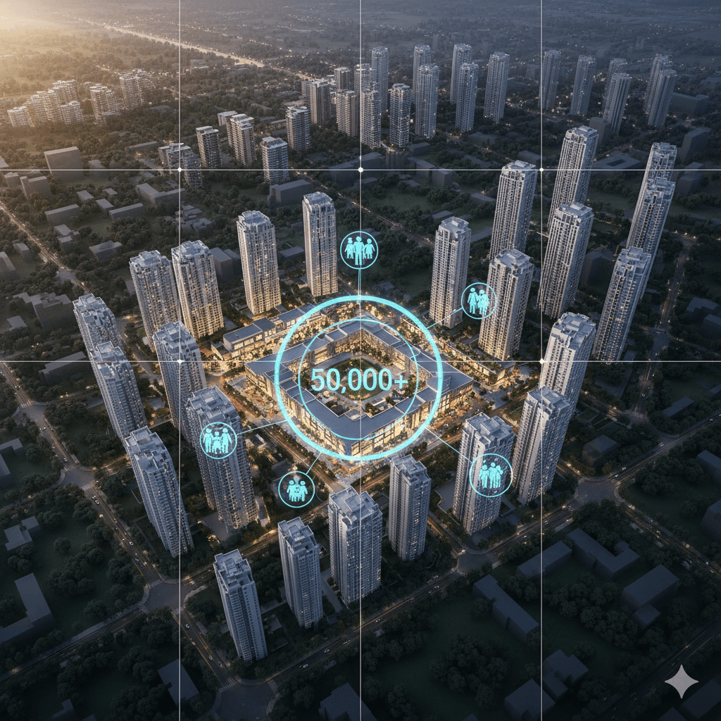 Commercial investment potential high-income residential catchment area Gurugram.