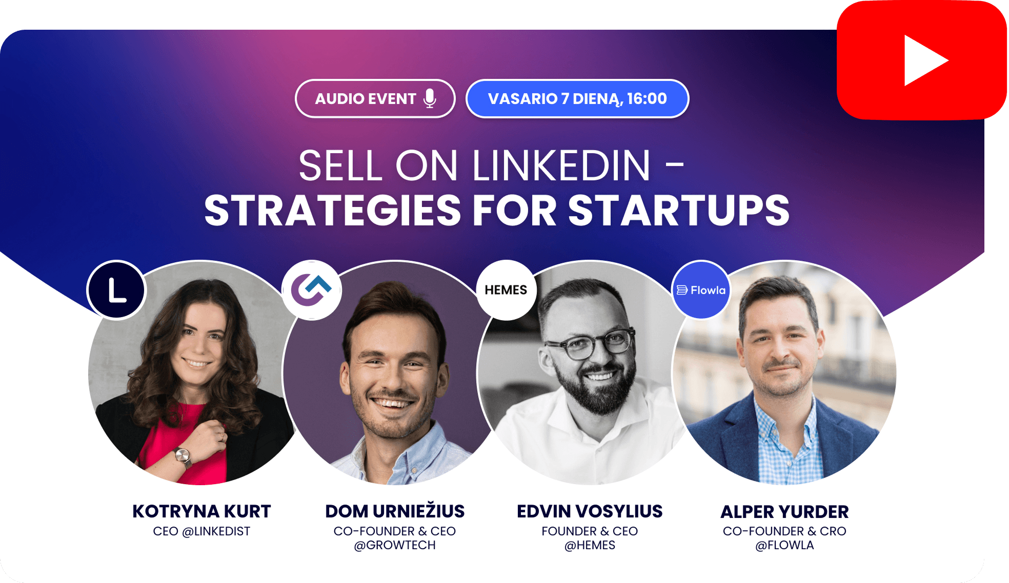 Youtube recording: Sell on LinkedIn - Strategies for Startups