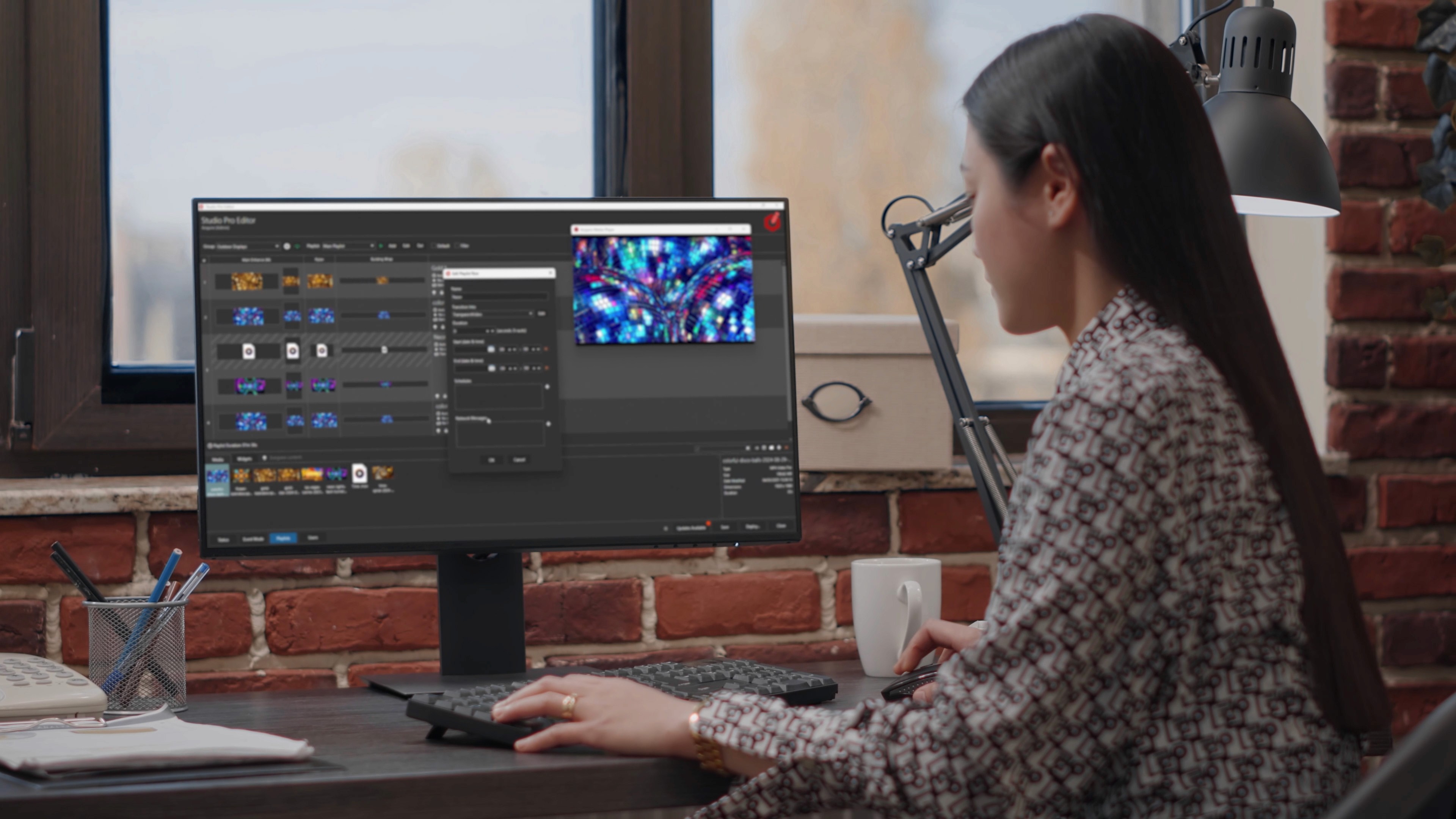 A person uses the StudioDX Editor