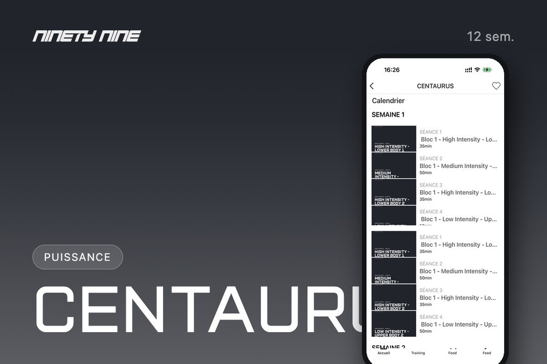 Le calendrier de CENTAURUS dans Blast