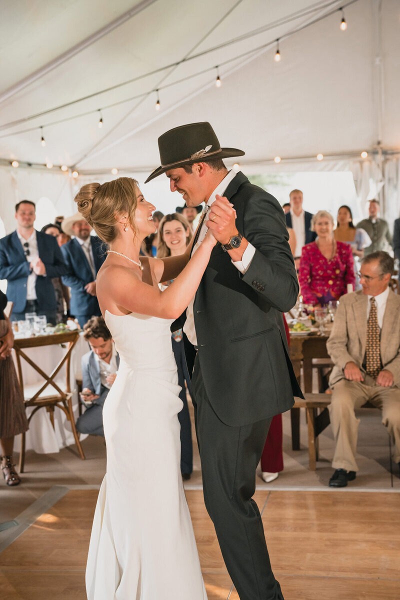 Wedding celebration during Puget Sounds DJ and MC service