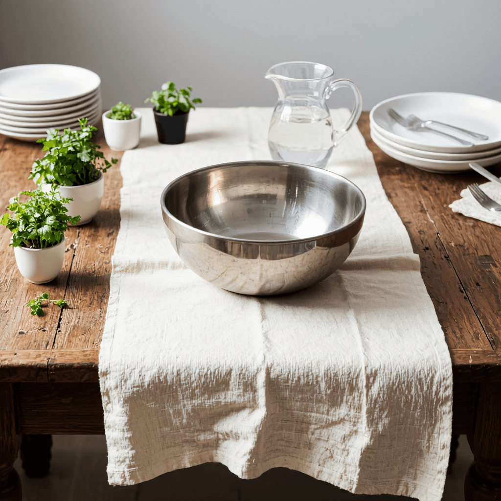 product photography of metallic bowl