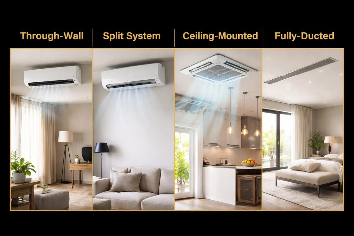 Wine cellar cooling system configurations