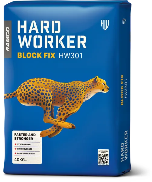 Hard Worker Block Fix for red bricks, laterite bricks, fly ash bricks, hollow blocks, solid blocks.