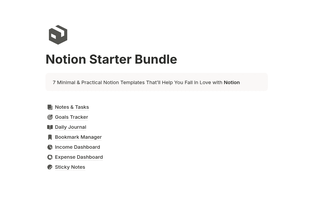 Notion Starter Bundle