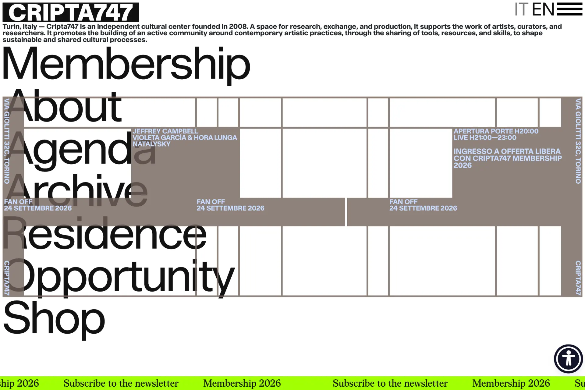 Screenshot of Cripta747 website
