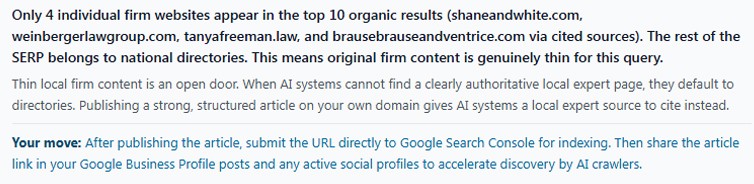 screenshot of the Beacon4ai Competitive Intelligence Insight report
