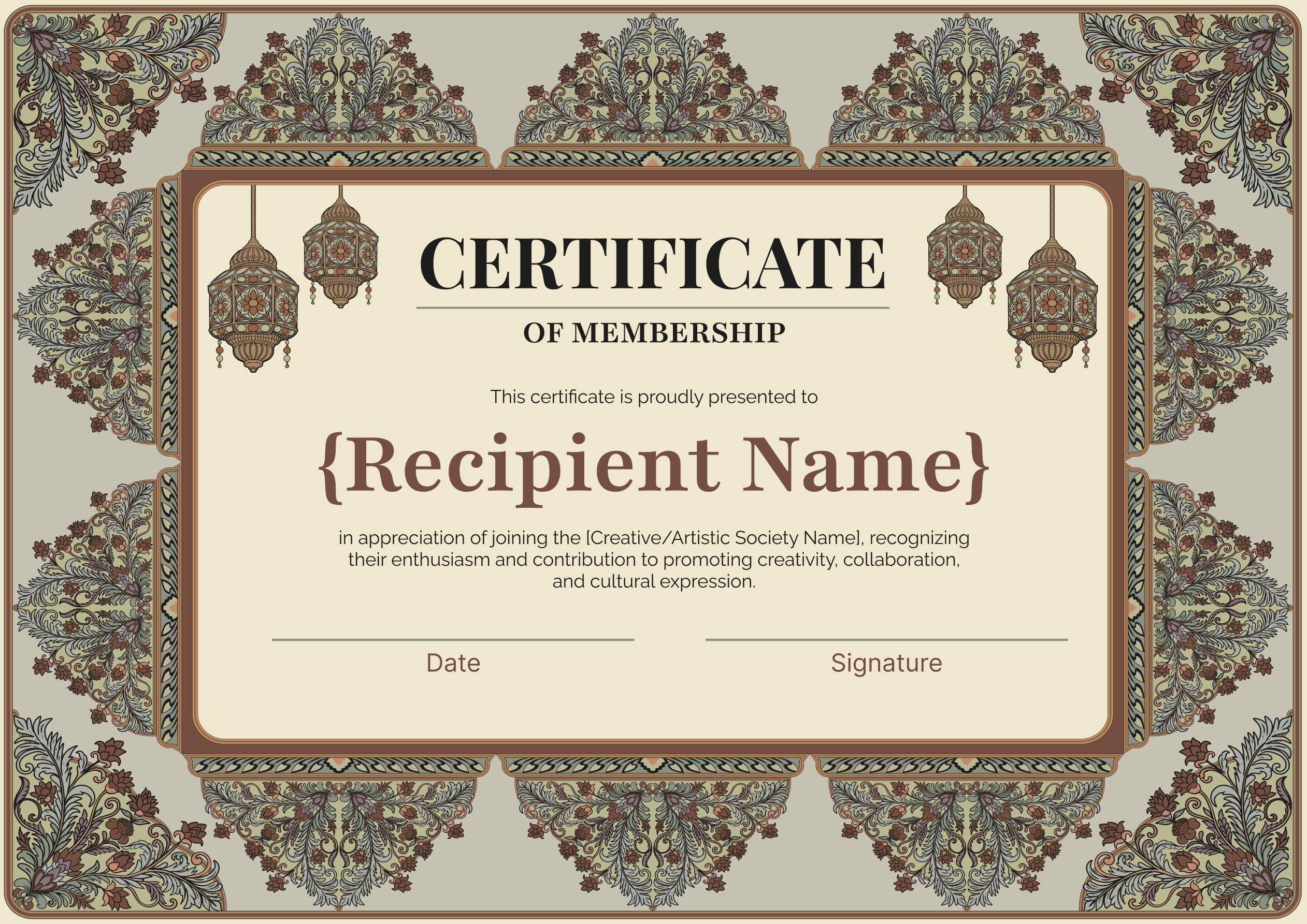 Wauld - Traditional and sleek certificate of membership template