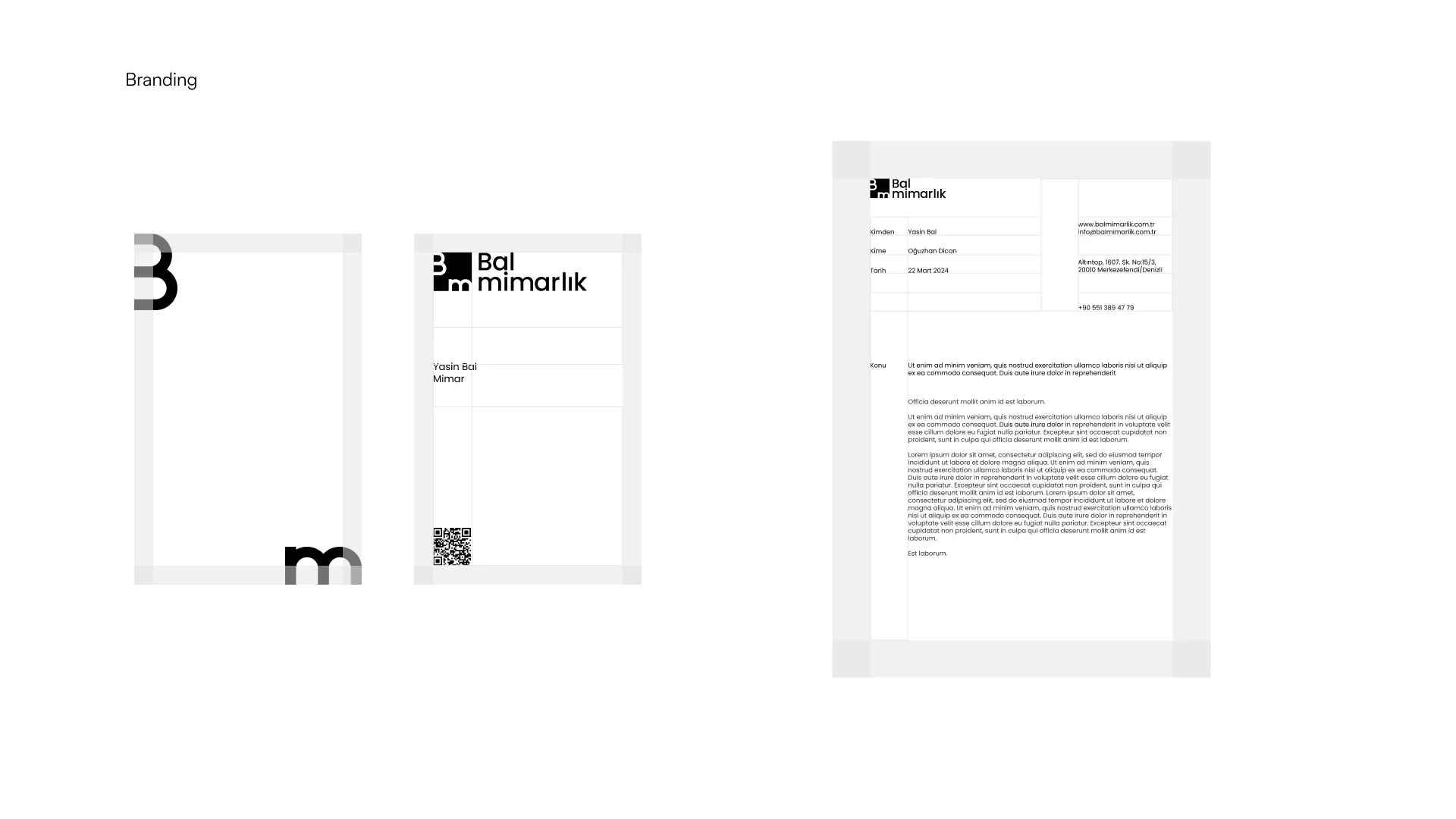 Business card and letter design