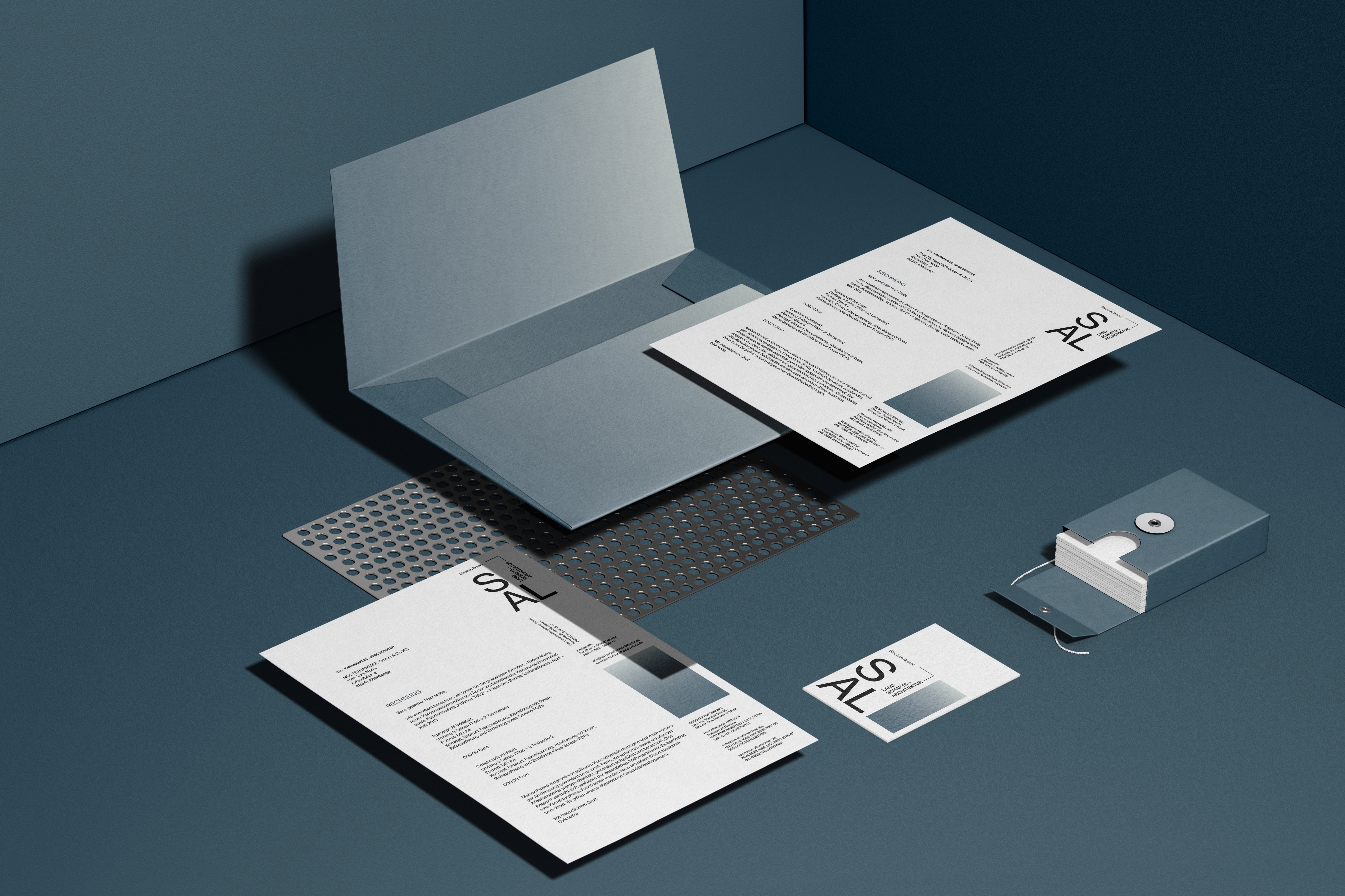 Corporate Design Anwendungen für SAL – Geschäftsausstattung mit Planungsbezug